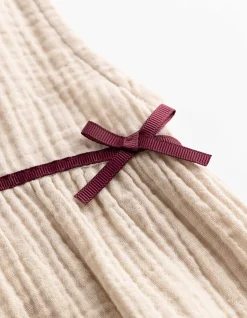 Blusentop - Musselin - Beige