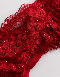 Brazilian - Paillettenbesatz - rot