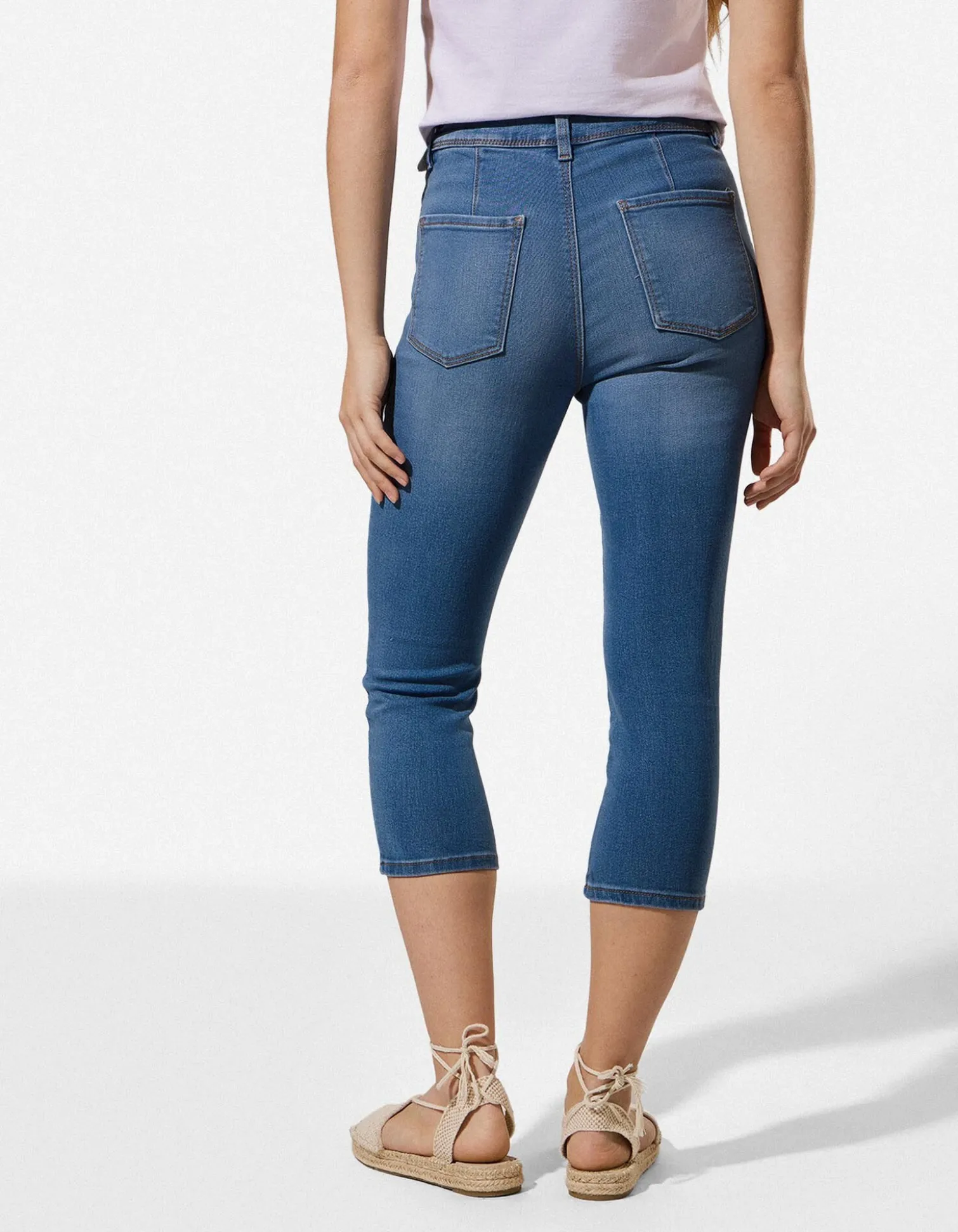 Caprihose - Skinny Fit - blau