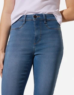 Caprihose - Skinny Fit - blau