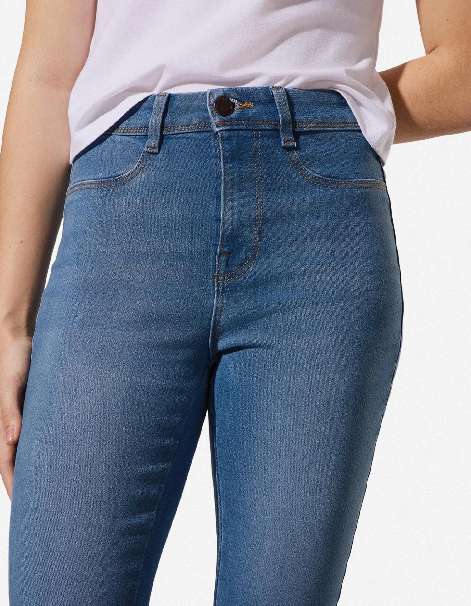 Caprihose - Skinny Fit - blau