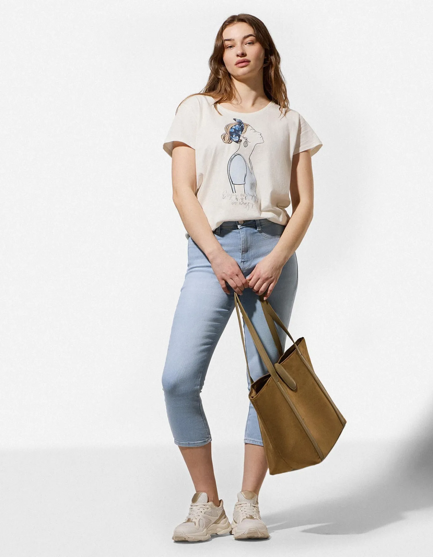 Caprihose - Skinny Fit - hellblau