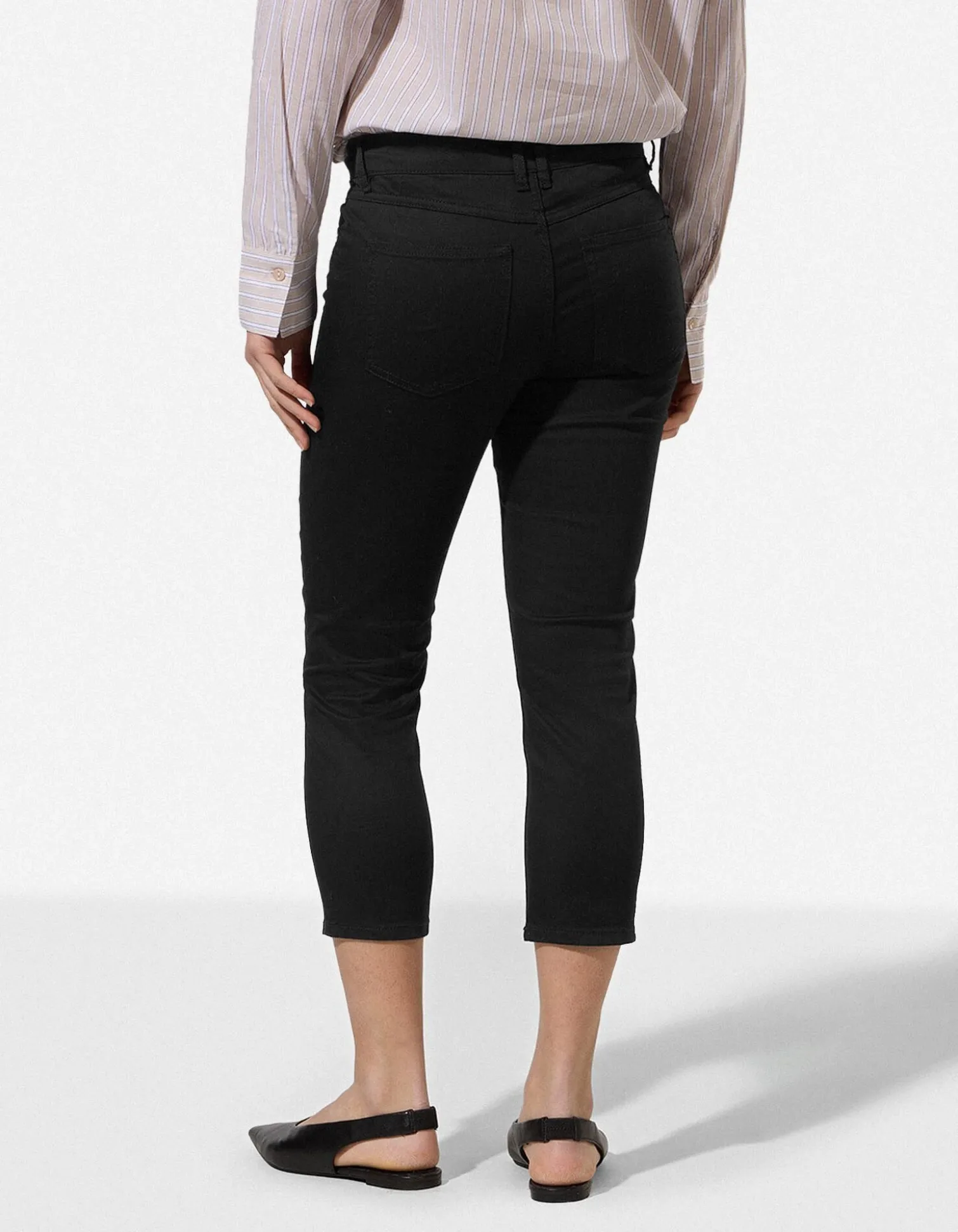 Caprihose - Twill - schwarz