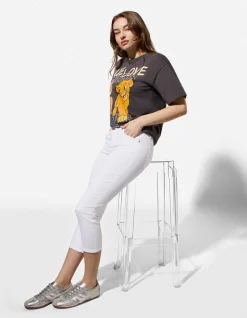 Caprihose - Twill - weiß