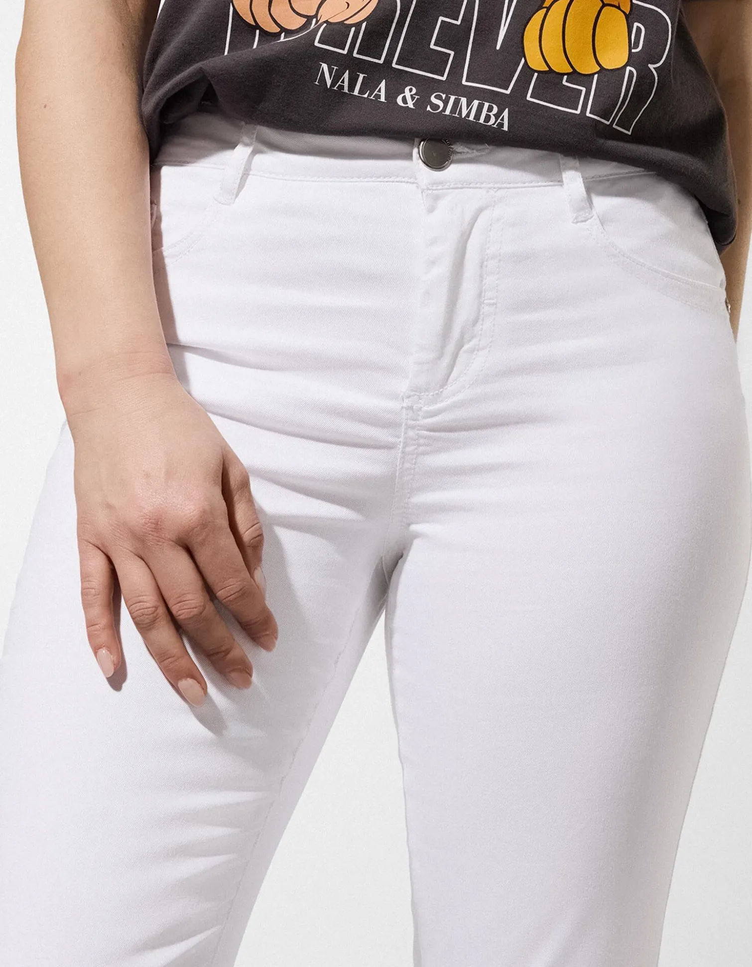Caprihose - Twill - weiß