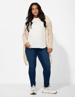 Cardigan - Lochspitze - beige