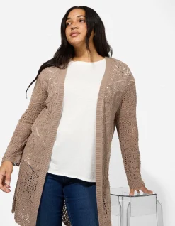 Cardigan - Lochspitze - beige