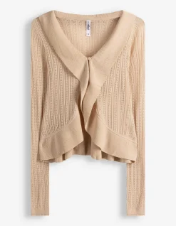 Cardigan - Pointelle - beige