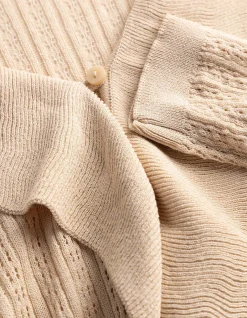 Cardigan - Pointelle - beige