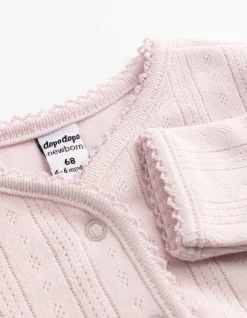 Cardigan - Pointelle - rosa