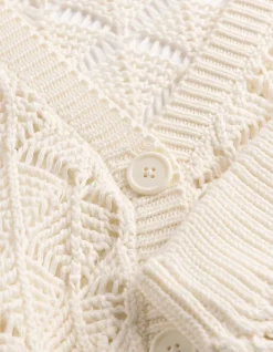 Cardigan - V-Ausschnitt - beige