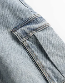 Cargohose - Baggy Fit - hellblau