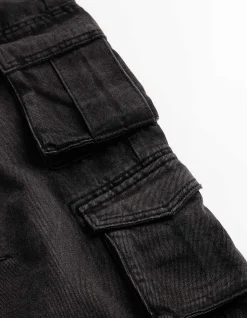 Cargohose - Loose Fit - schwarz