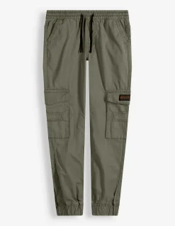 Cargohose - Twill - dunkelgrün