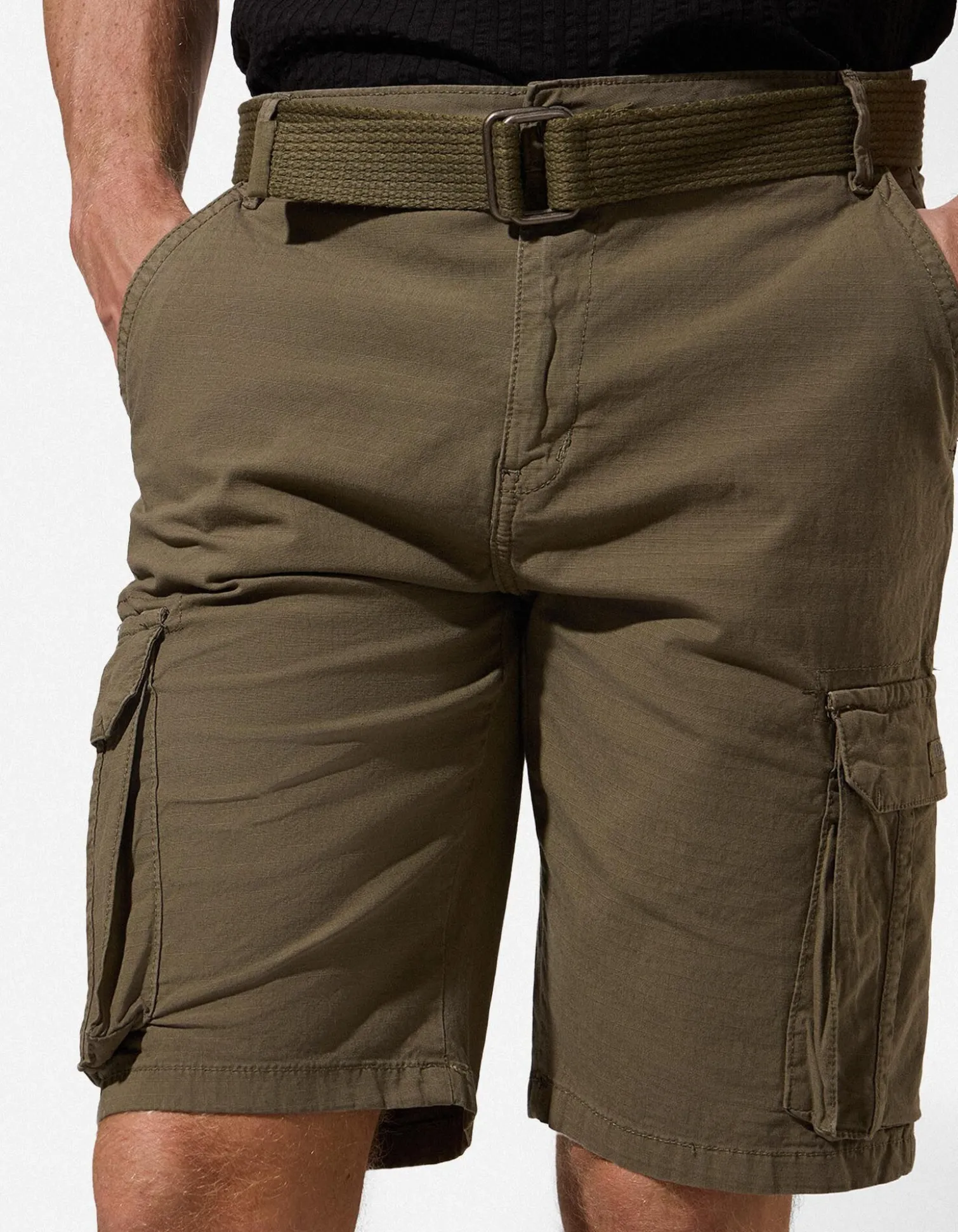 Cargoshorts - Ripstop - dunkelgrün
