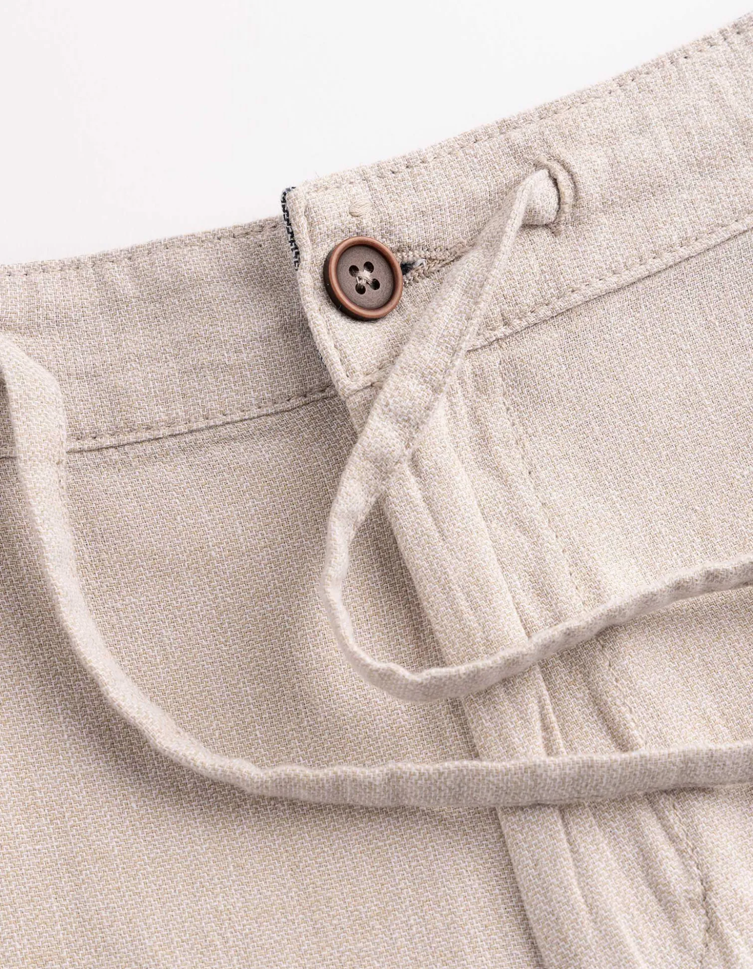 Chinohose - Leinen-Mix - beige