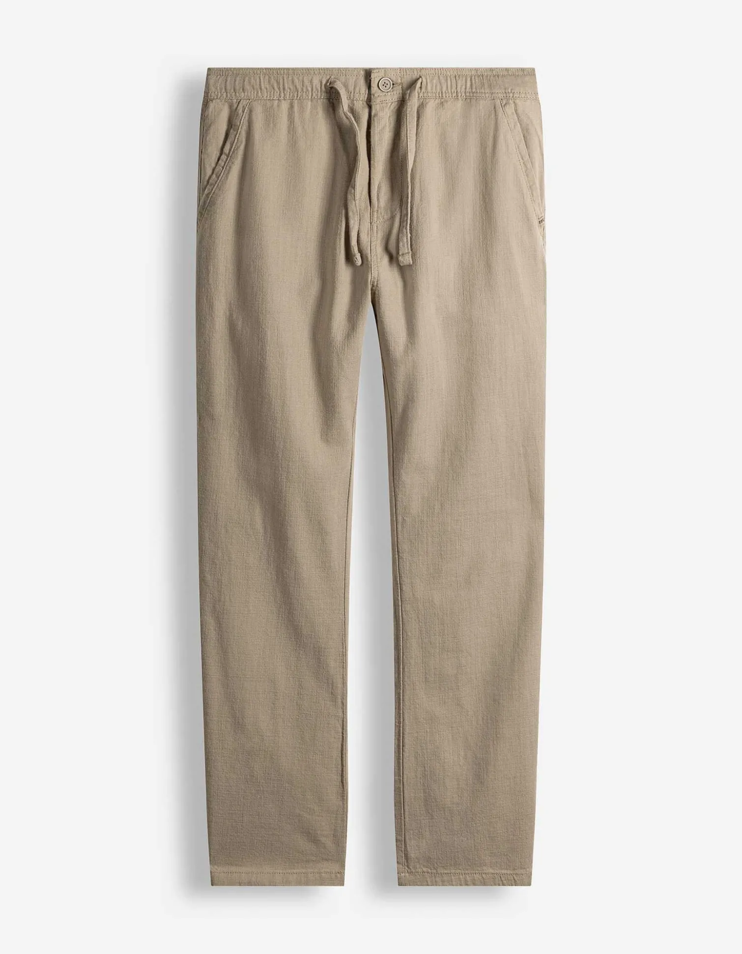 Chinohose - Leinen-Optik - beige