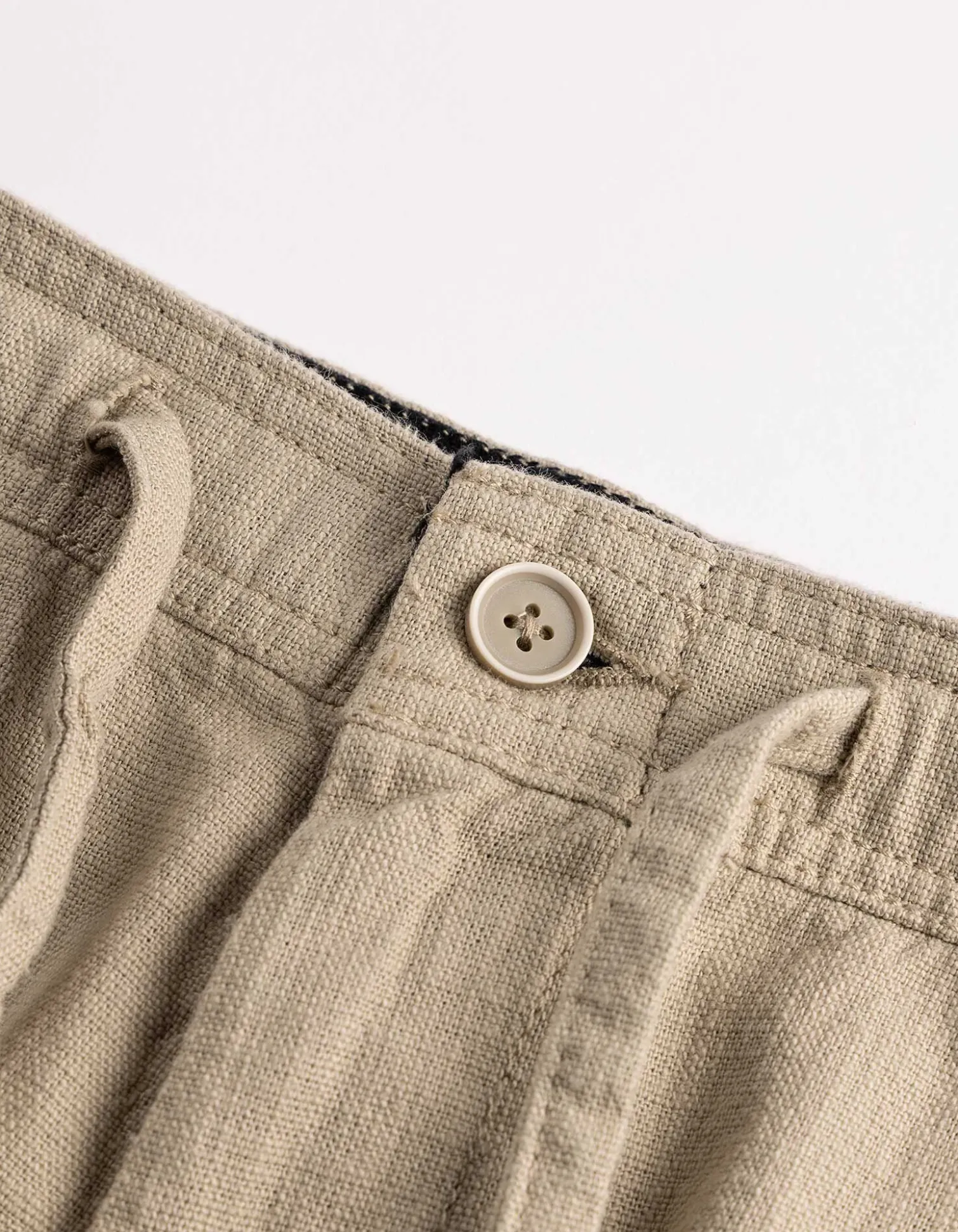 Chinohose - Leinen-Optik - beige