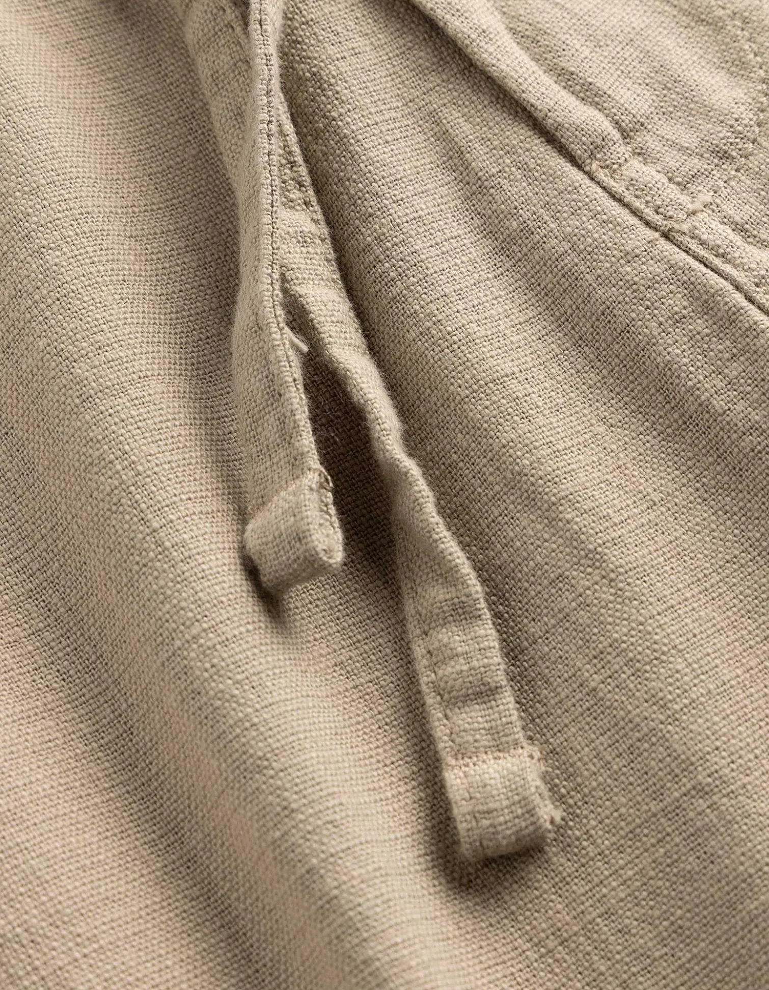 Chinohose - Leinen-Optik - beige