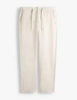 Chinohose - Leinen-Optik - weiß