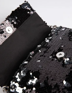 Clutch - Paillettenbesatz - schwarz