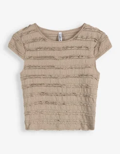 Cropped Shirt - Cropped - beige