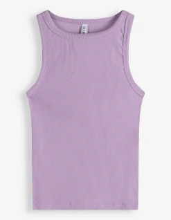 Cropped Top - Gerippt - Pink