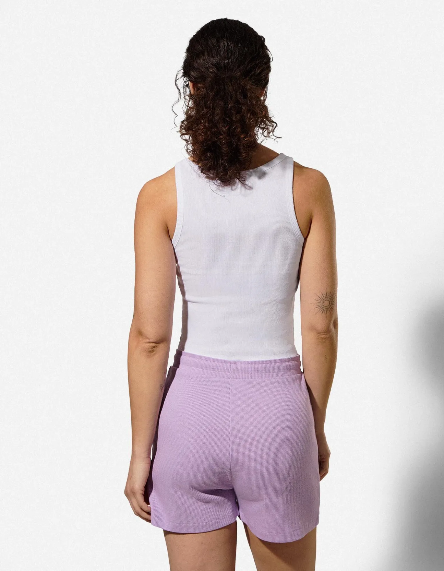 Cropped Top - Gerippt - weiß