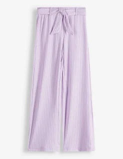 Culotte - Bindegürtel - lila