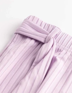 Culotte - Bindegürtel - lila