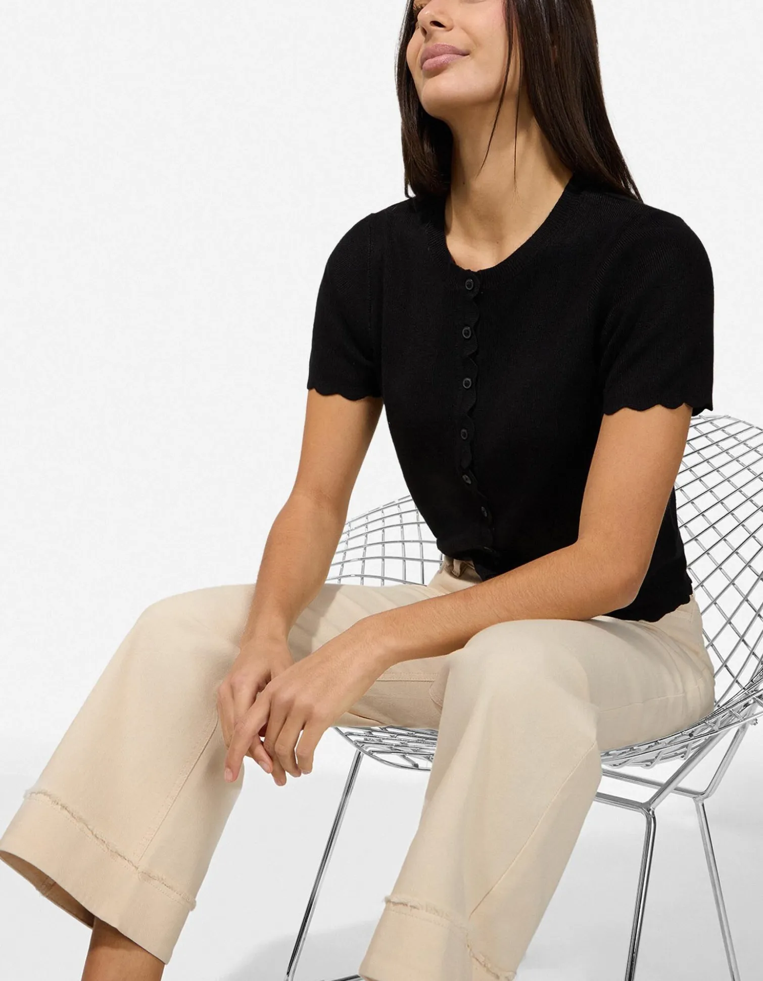 Culotte - High Waist - weiß