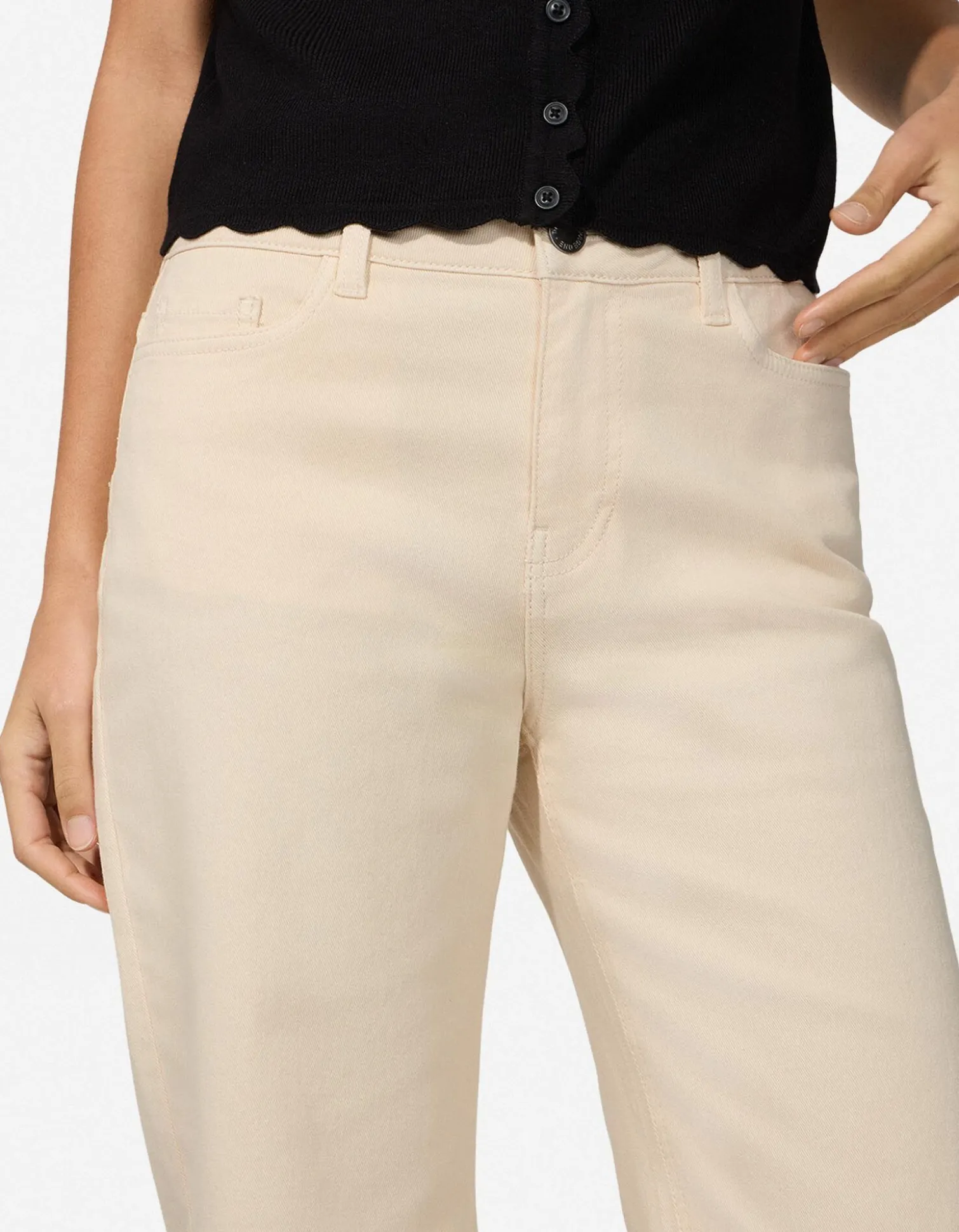 Culotte - High Waist - weiß