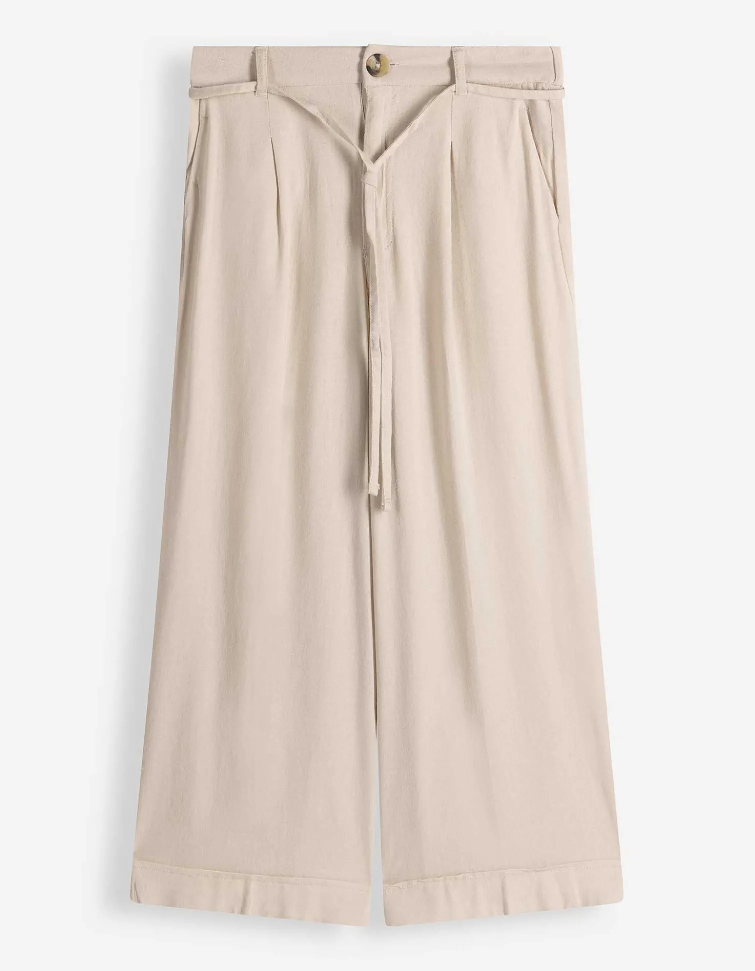 Culotte - Leinen-Optik - Beige