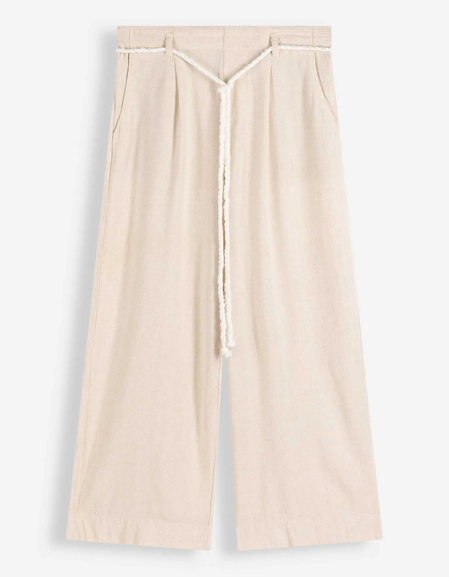 Culotte - Leinen-Optik - beige