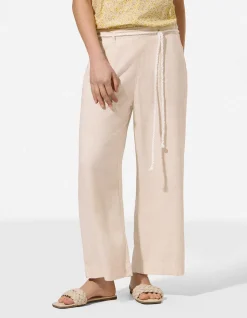 Culotte - Leinen-Optik - beige