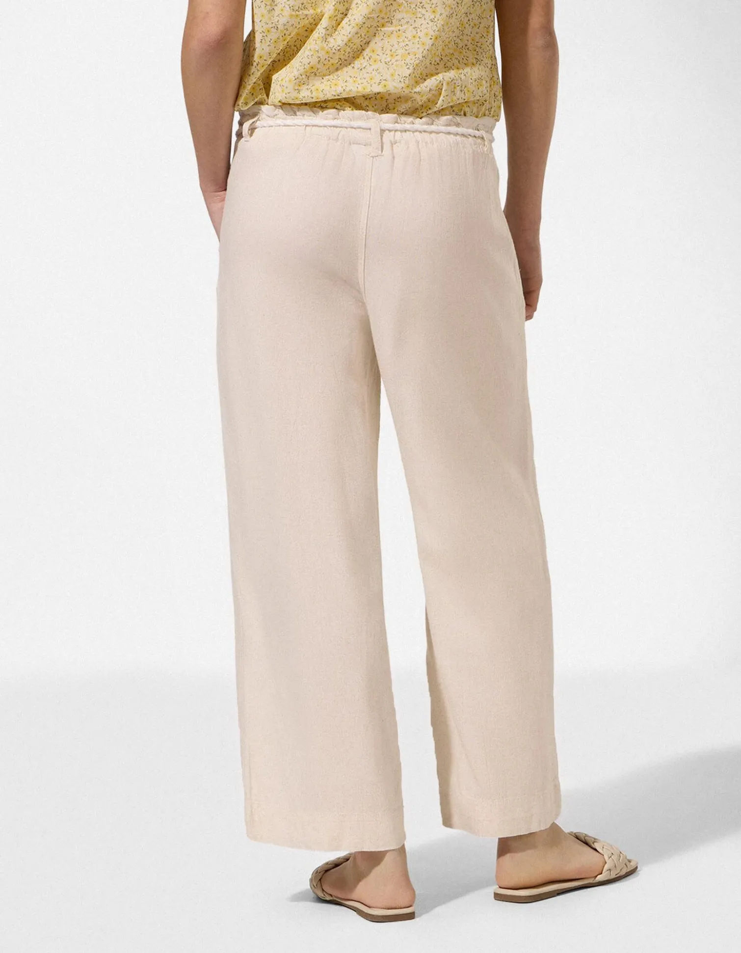 Culotte - Leinen-Optik - beige