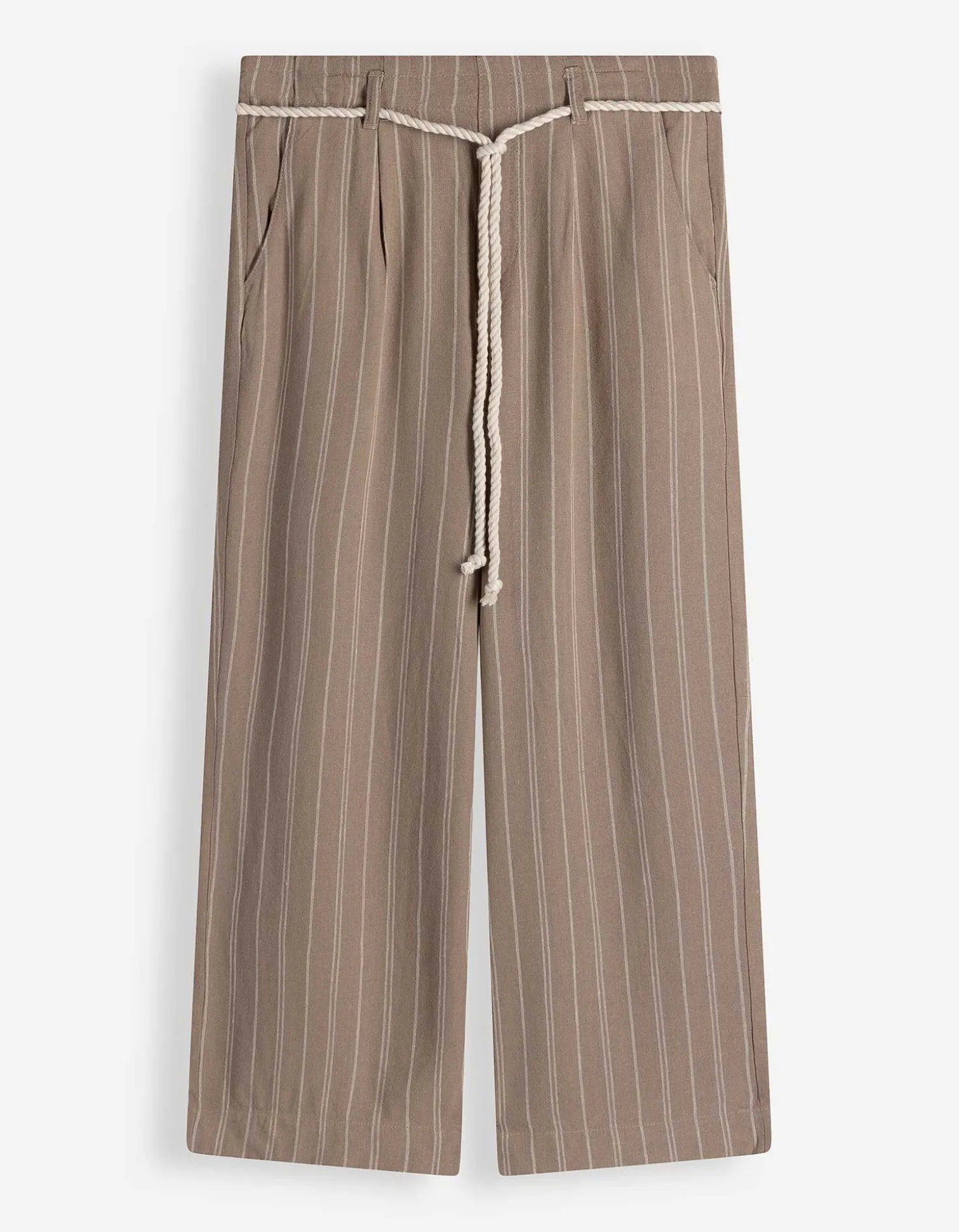 Culotte - Leinen-Optik - braun