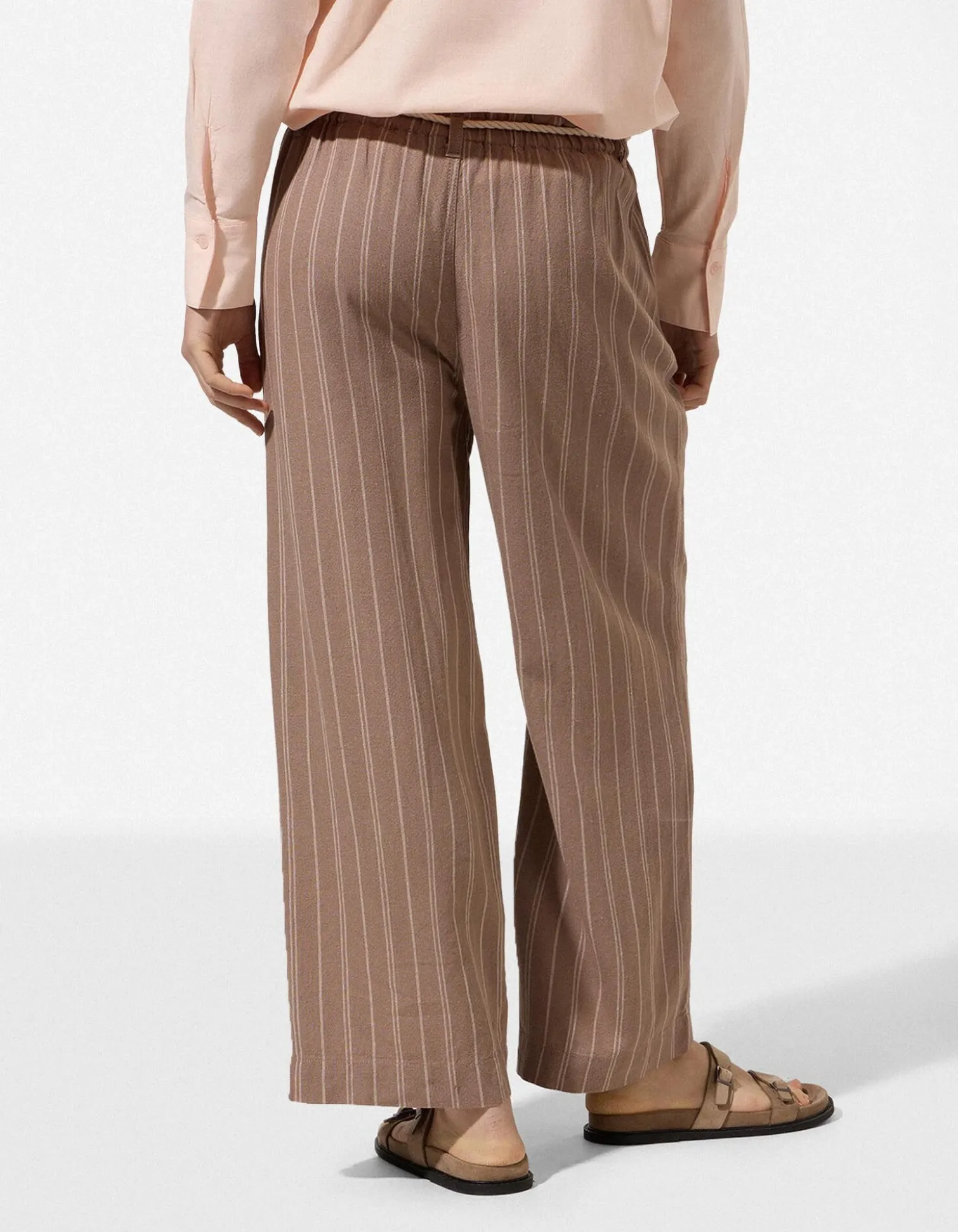 Culotte - Leinen-Optik - braun