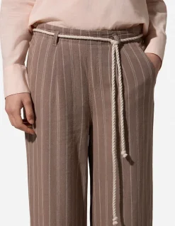 Culotte - Leinen-Optik - braun