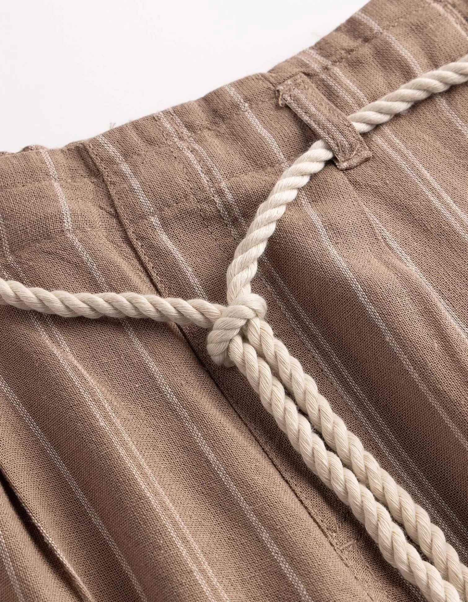 Culotte - Leinen-Optik - braun