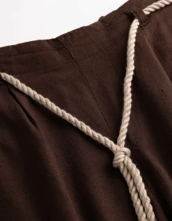 Culotte - Leinen-Optik - dunkelbraun