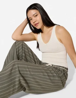 Culotte - Leinen-Optik - grün