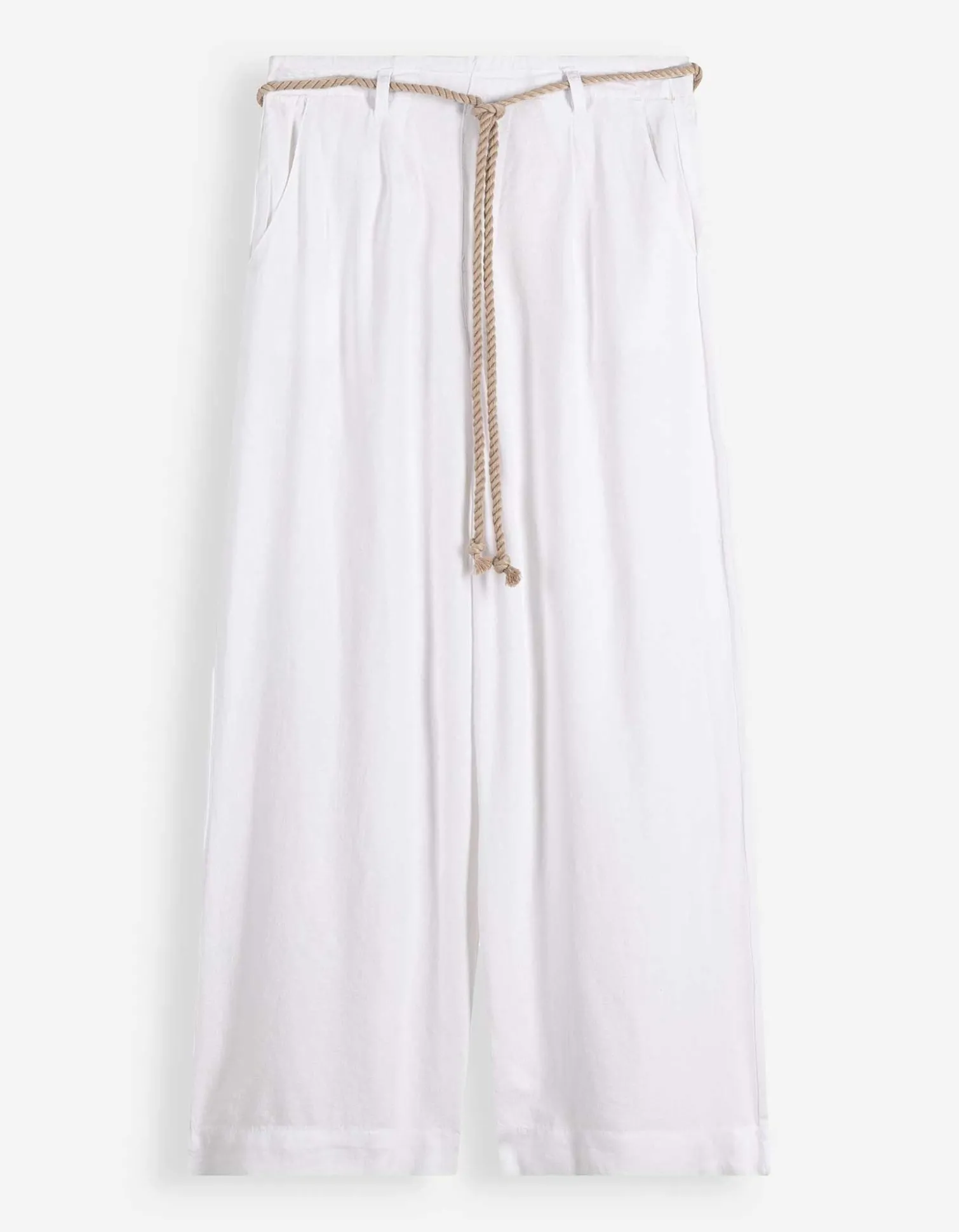 Culotte - Leinen-Optik - weiß