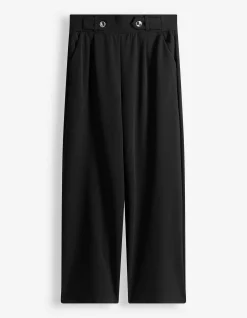 Culotte - Webstoff - schwarz