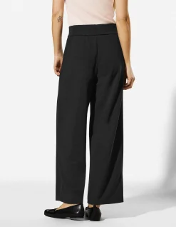 Culotte - Webstoff - schwarz