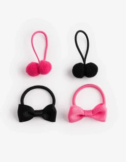 Haargummi - 4er-Pack - pink