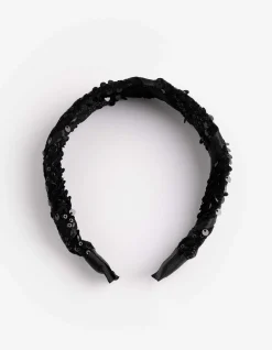Haarschmuck - Paillettenbesatz - schwarz