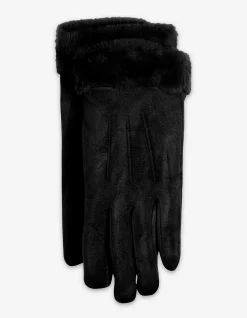 Handschuhe - Kunstleder - schwarz