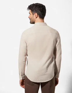 Hemd - Leinen-Mix - beige