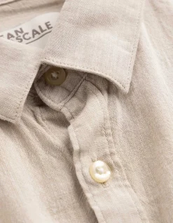Hemd - Leinen-Mix - beige